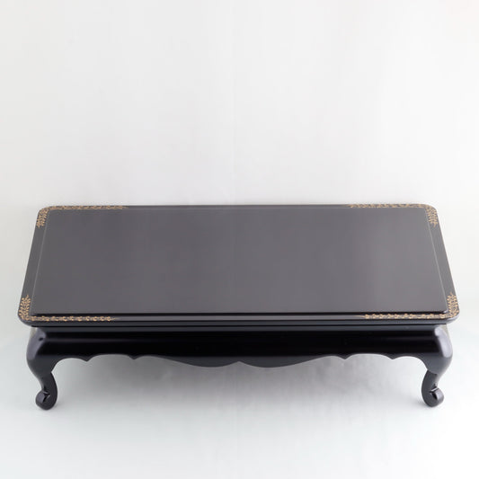 Kato Lacquerware: Wajima Lacquerware Display Stand with Cabriole Legs – Arabesque Maki-e