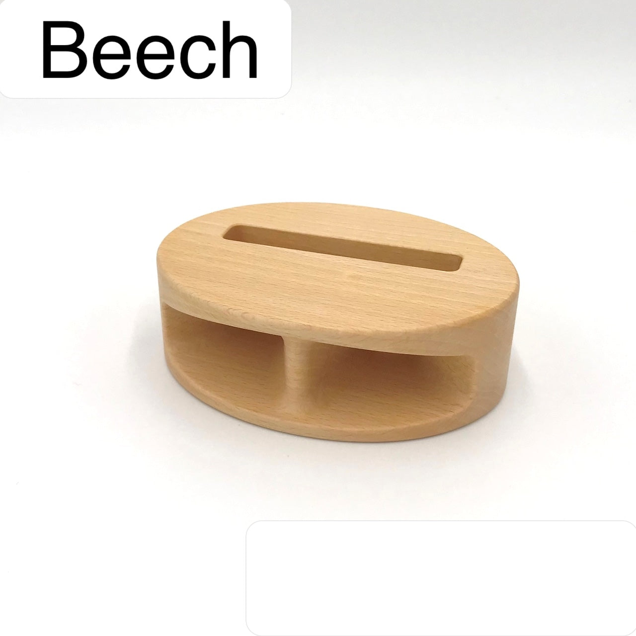 MUKUNE: Solid Wood, Power-Free Smartphone Speaker (Beech)