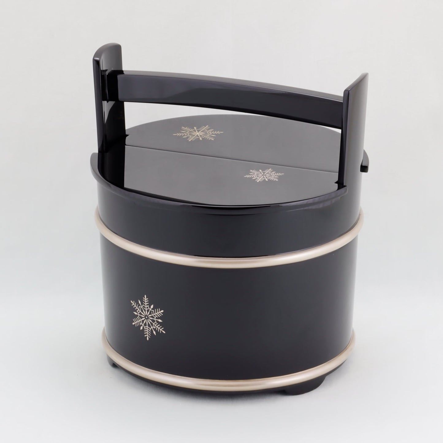 Kato Lacquerware: Wajima Lacquerware Ice Bucket with Snow Crystal Maki-e