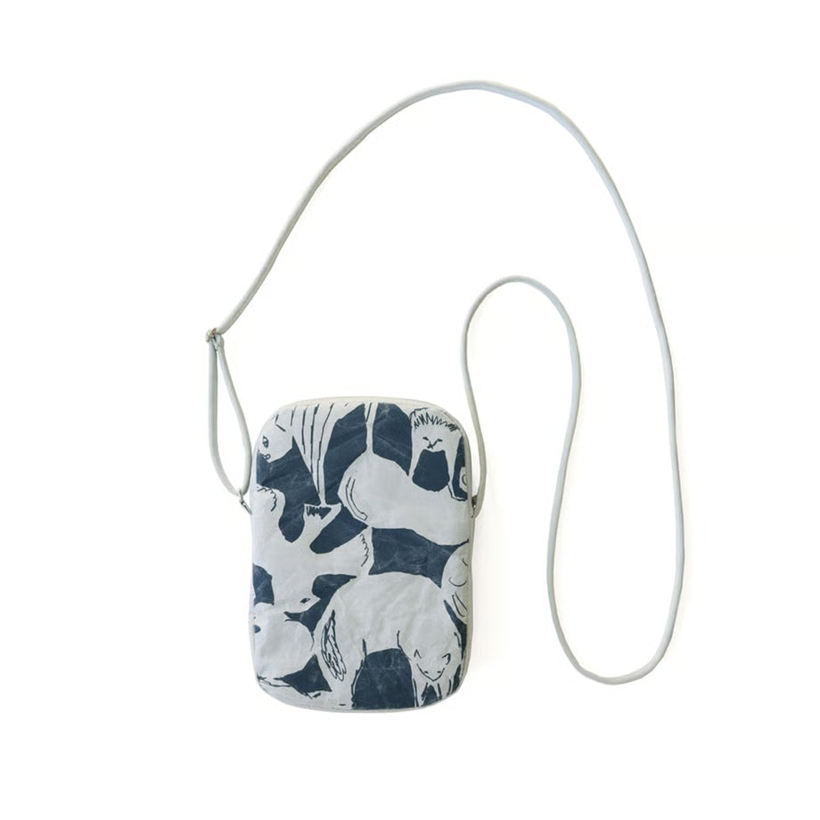 SIWA: mina perhonen Washi Square Pochette – Life Puzzle Gray