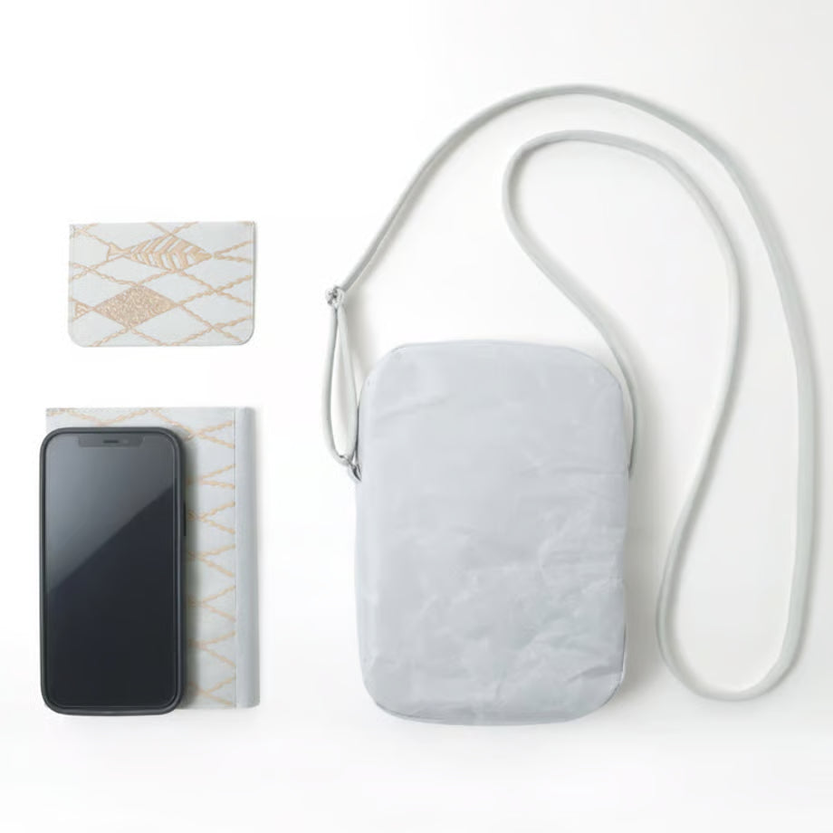SIWA: mina perhonen Washi Square Pochette – Life Puzzle Gray