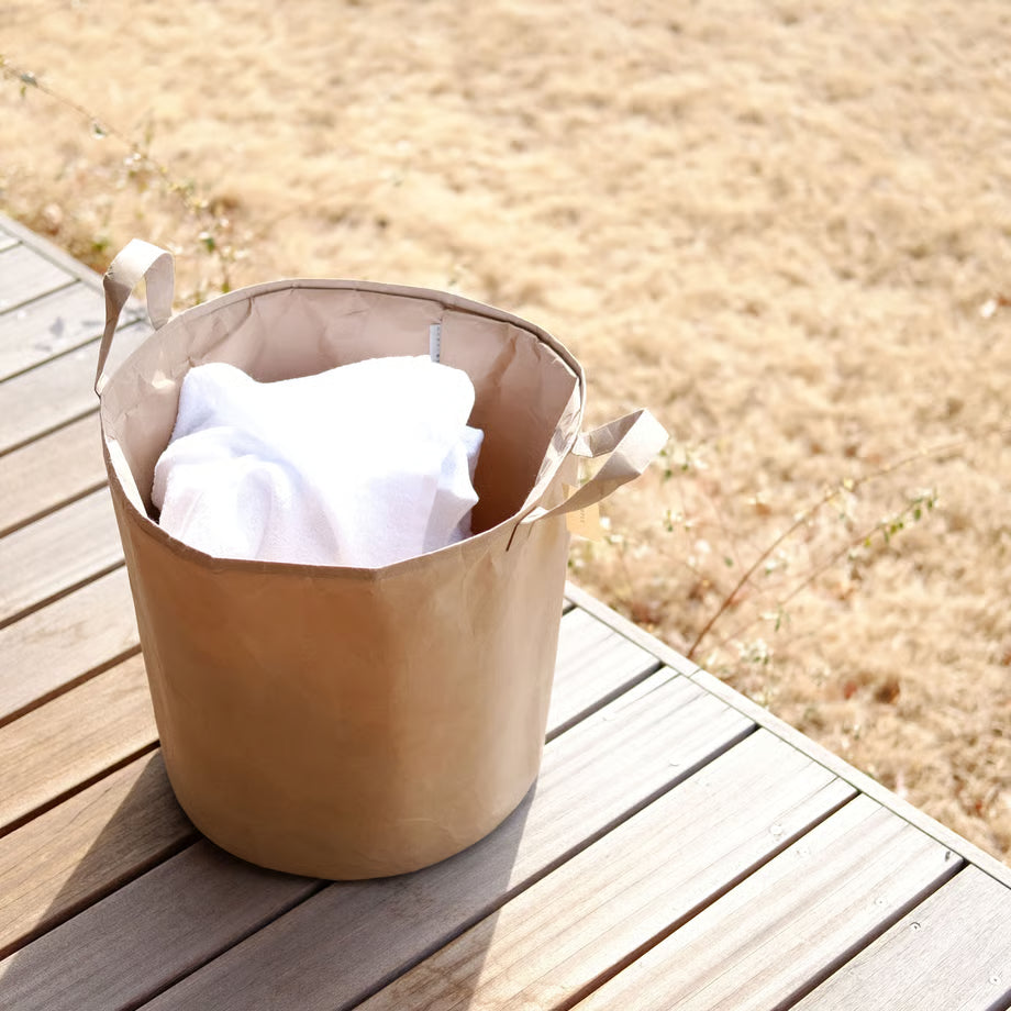 SIWA: Washi Paper Laundry Basket M – Brown