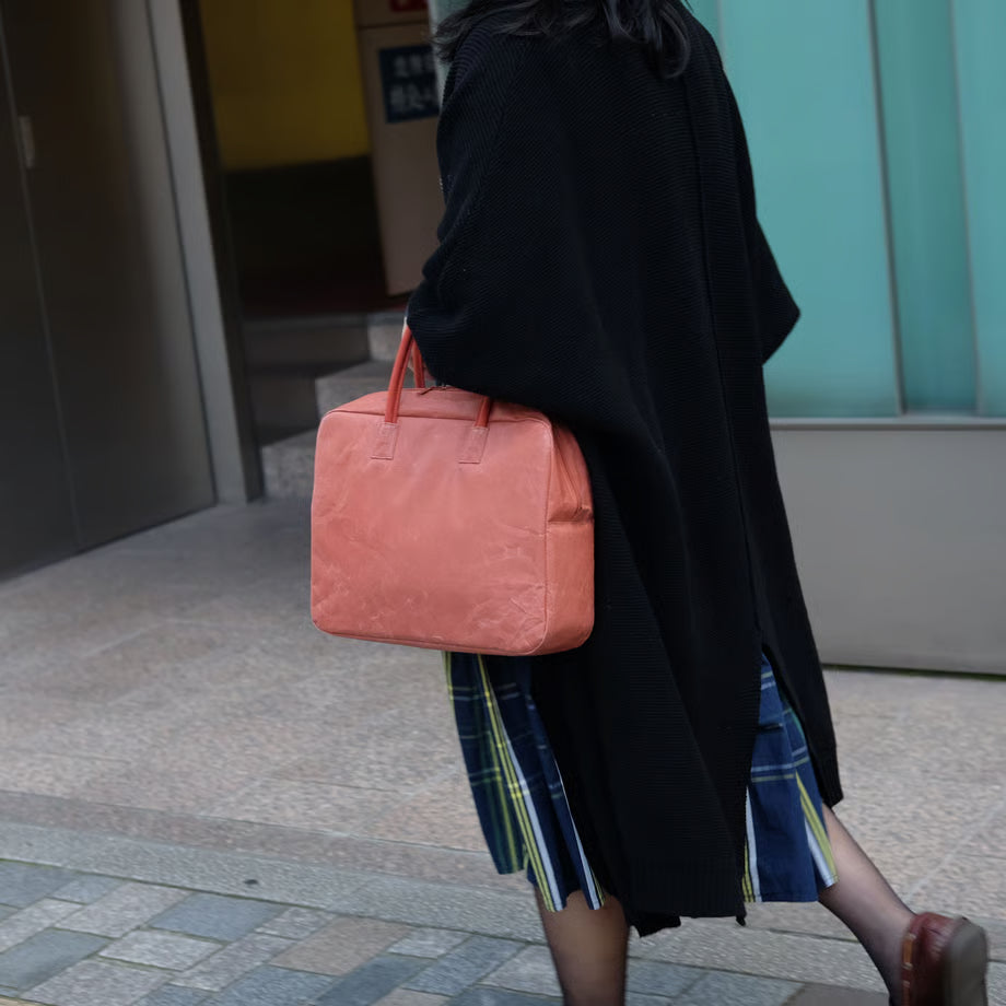 SIWA: Washi Paper Briefcase M – Terracotta