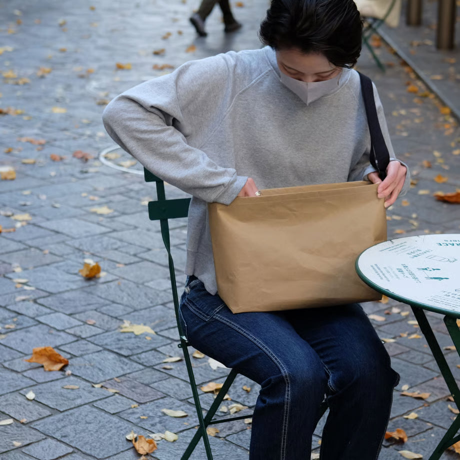 SIWA: Washi Paper Crossbody Bag M – Brown
