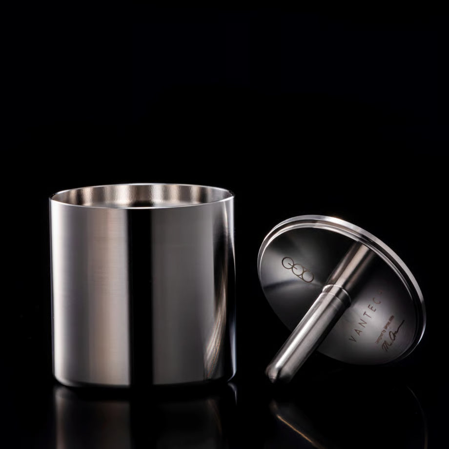 VANTECH: “Magic Guinomi” 50 mm & Φ8 Stainless Steel Sake Cup Set