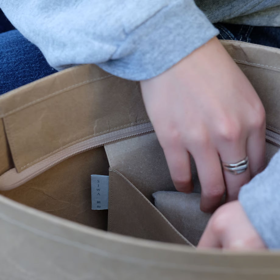 SIWA: Washi Paper Crossbody Bag M – Gray