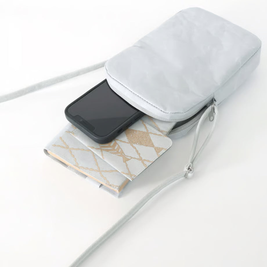 SIWA:  mina perhonen Washi Square Pochette – run run run Dark Blue