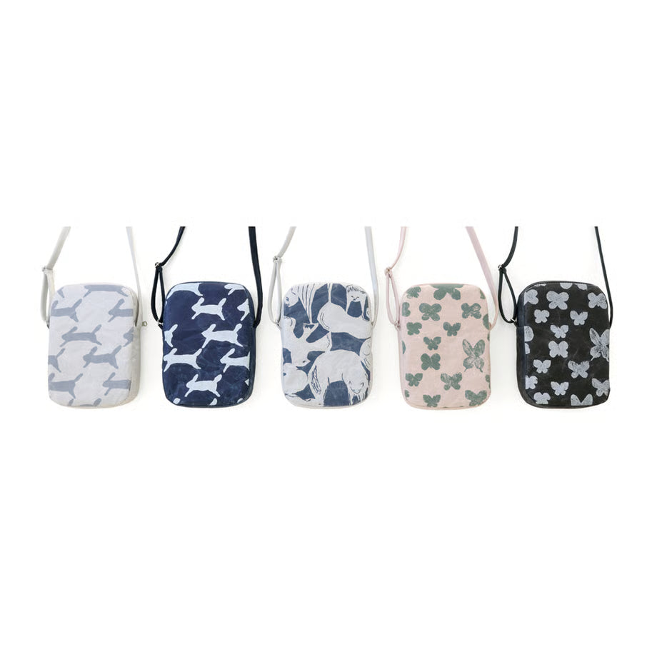 SIWA: mina perhonen Washi Square Pochette – Life Puzzle Gray