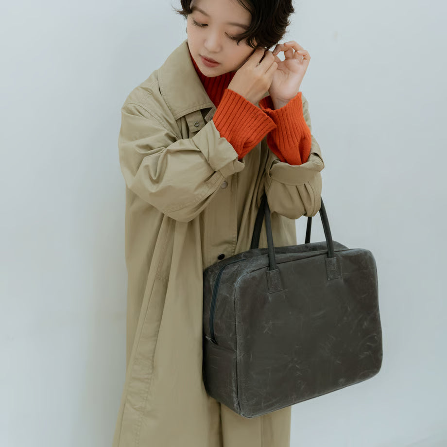 SIWA: Washi Paper Briefcase M – Brown