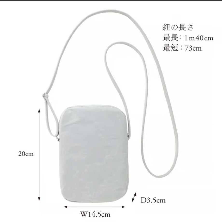 SIWA: mina perhonen Washi Square Pochette – run run run Gray
