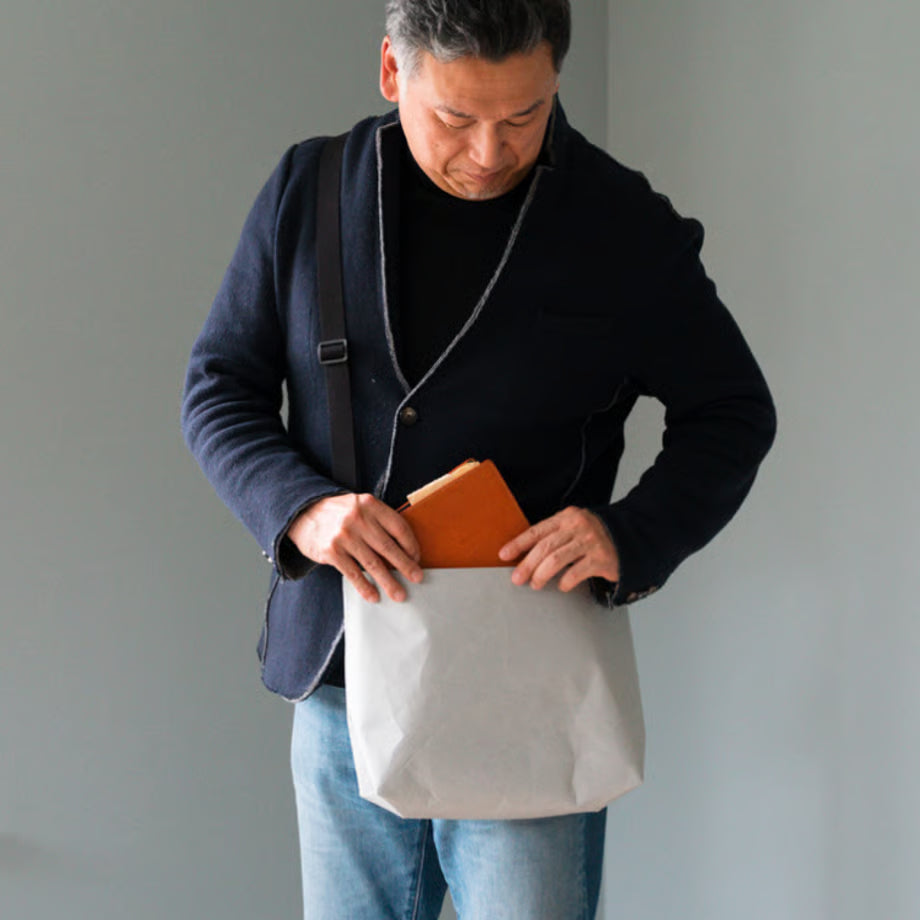 SIWA: Washi Paper Crossbody Bag M – Gray