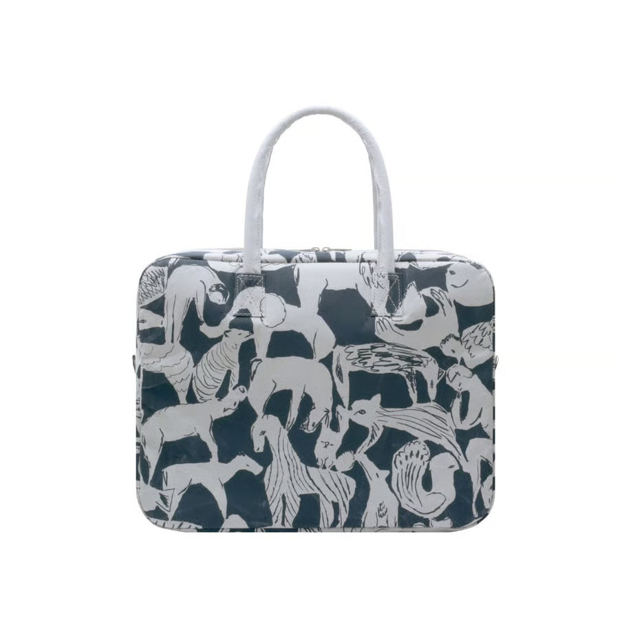 SIWA: mina perhonen Washi Briefcase M – Life Puzzle Gray