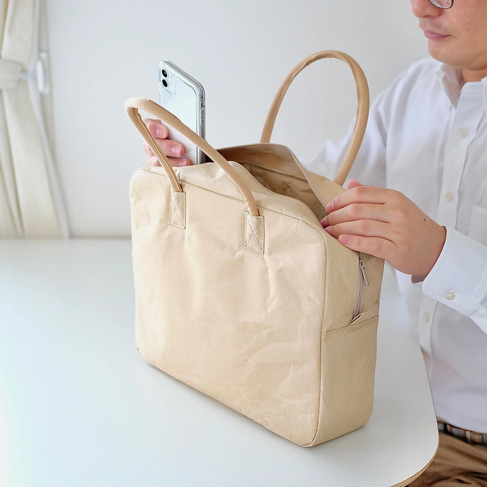 SIWA: Washi Paper Briefcase M – Brown