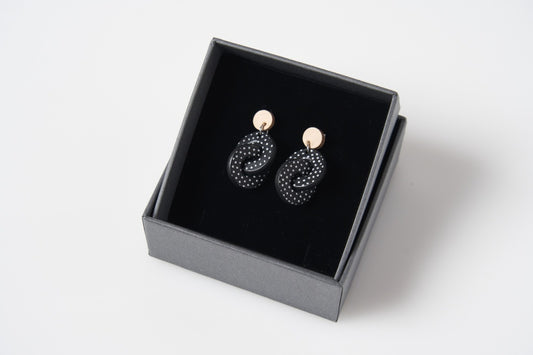 Tomita Sen Kogei: SAME Sharkskin Earrings / Clip-On Earrings
