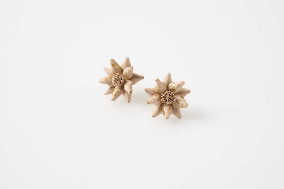 Tomita Sen Kogei: SARASA Flower Earrings / Clip-On Earrings