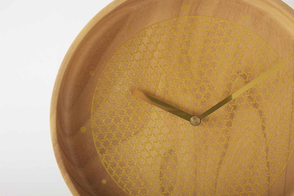 Tomita Sen Kogei: Komon Wood Clock (Miyabi / GD)