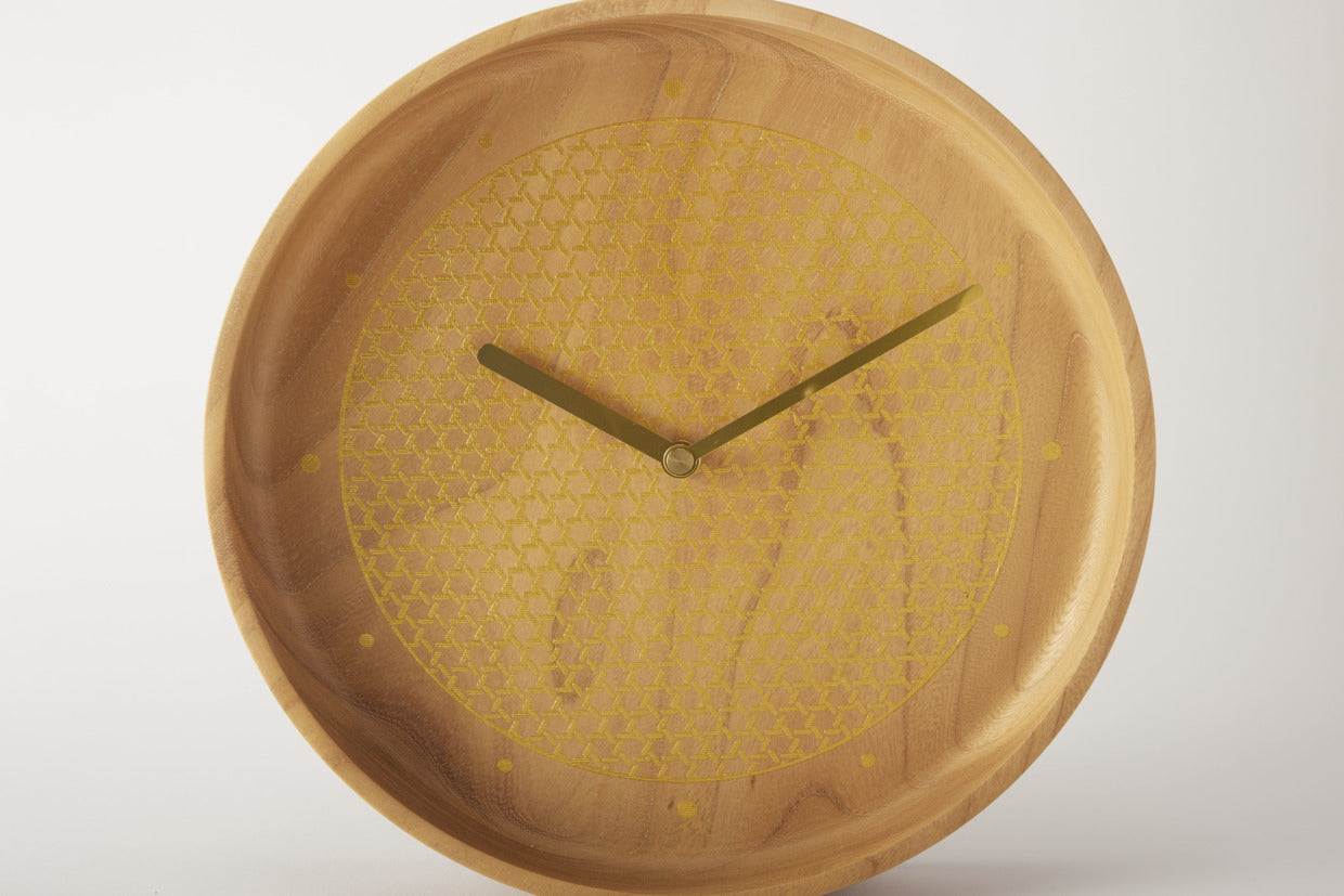 Tomita Sen Kogei: Komon Wood Clock (Miyabi / GD)